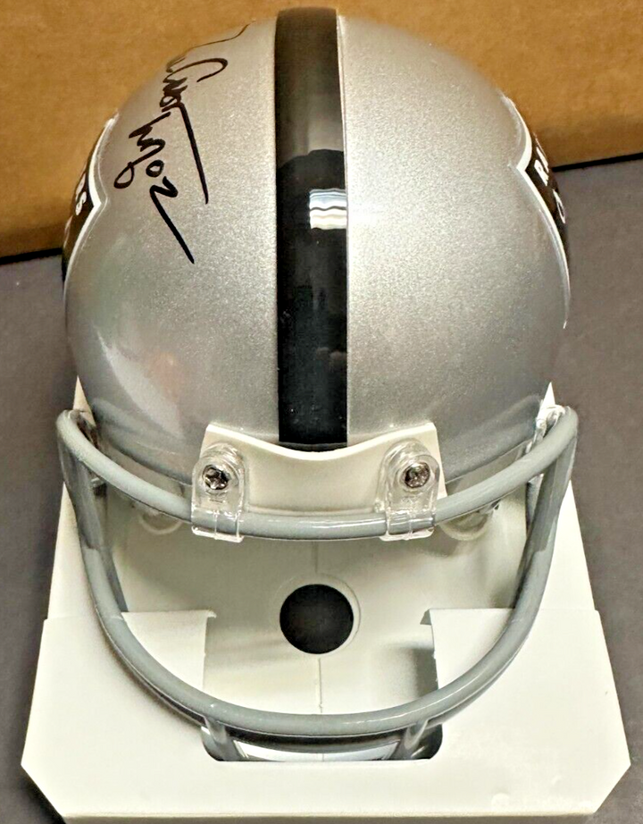 Dave Casper Autographed Oakland Raiders Speed Mini Helmet W/ HOF 02 Insc