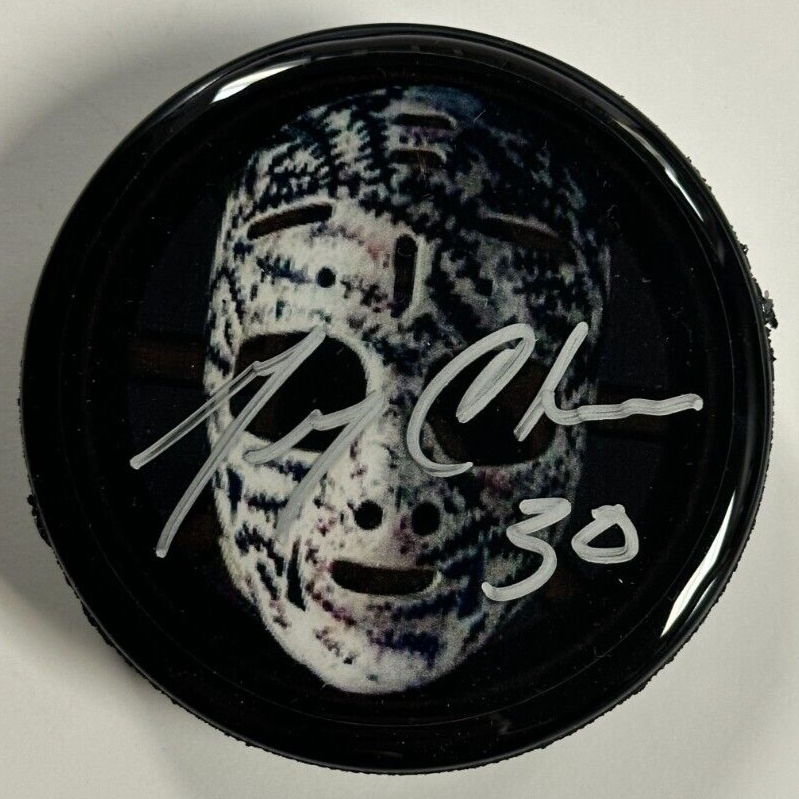 Boston newest Bruins Gerry Cheevers Signed Puck