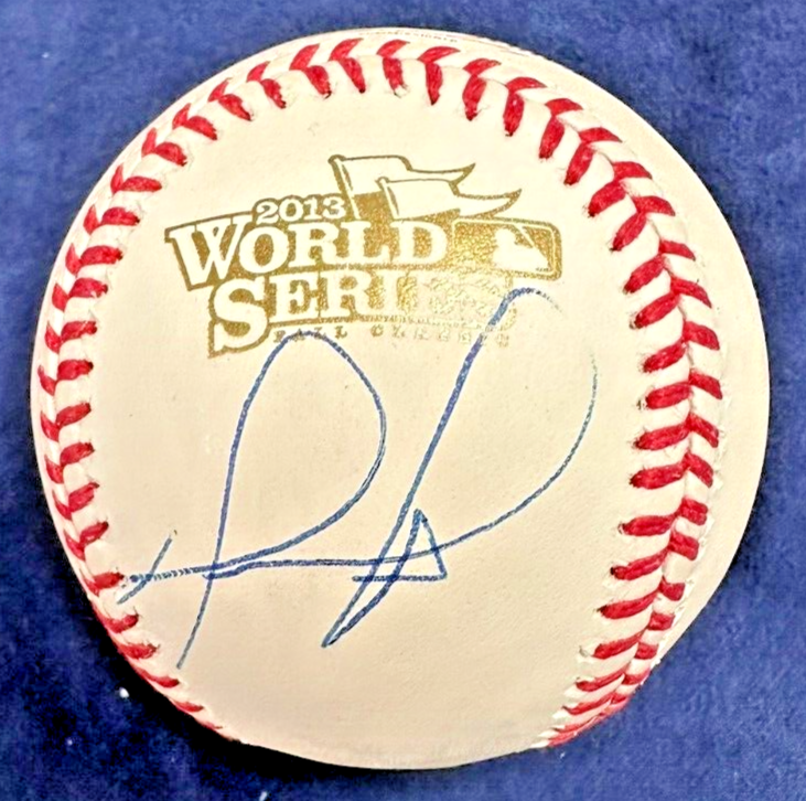 David Ortiz Autographed Official 2013 World Series Game Issued Baseball BAS