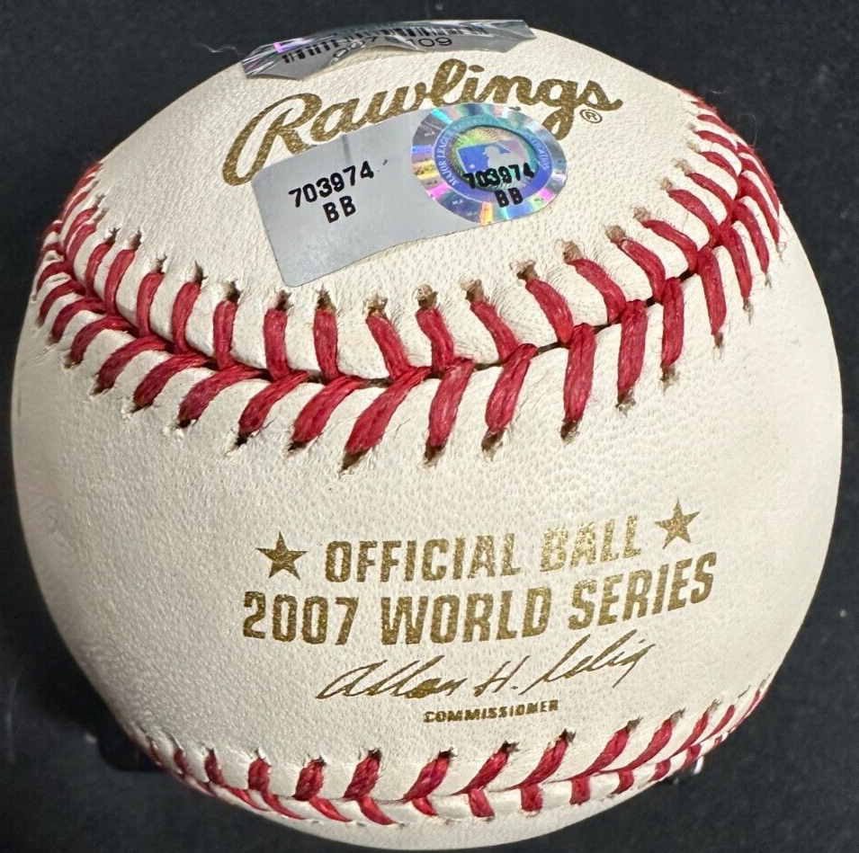 Jacoby Ellsbury Autographed Official 2007 World Series Baseball Red Sox