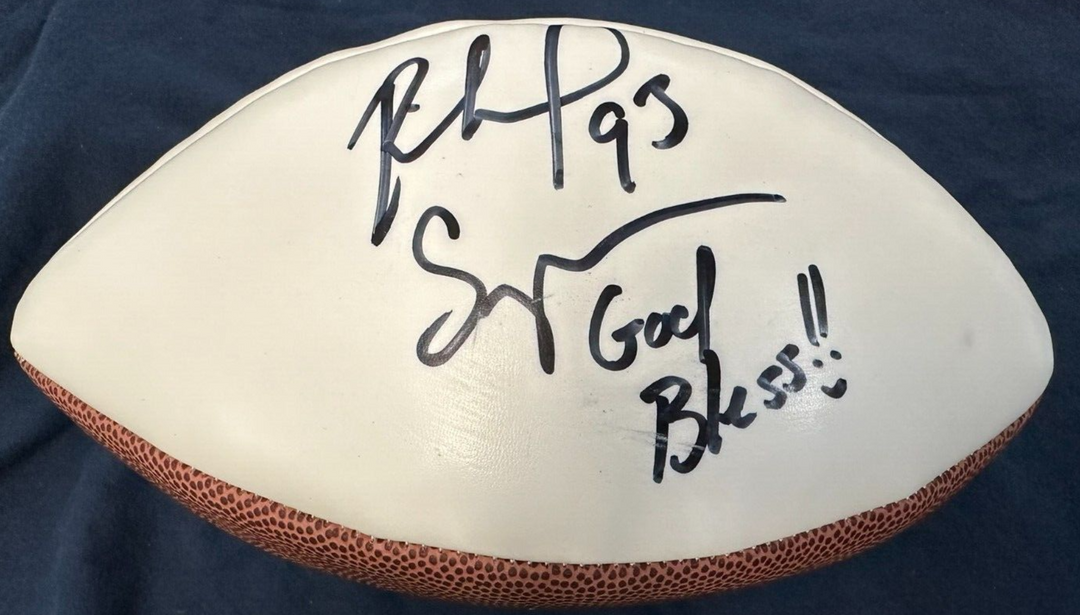 Richard Seymour Autographed New England Patriots Logo Football HOF