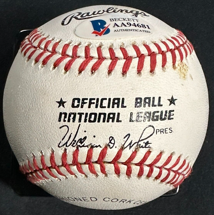 Marv Throneberry Autographed William White National League Baseball BAS