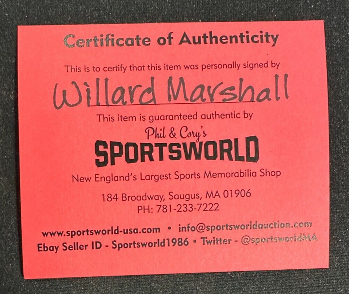 Willard Marshall Autographed National League Baseball New York Giants