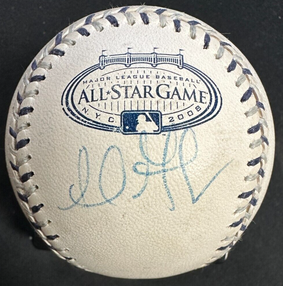 Adrian Gonzalez Autographed 2008 All-Star Game Baseball BAS Yankee Stadium
