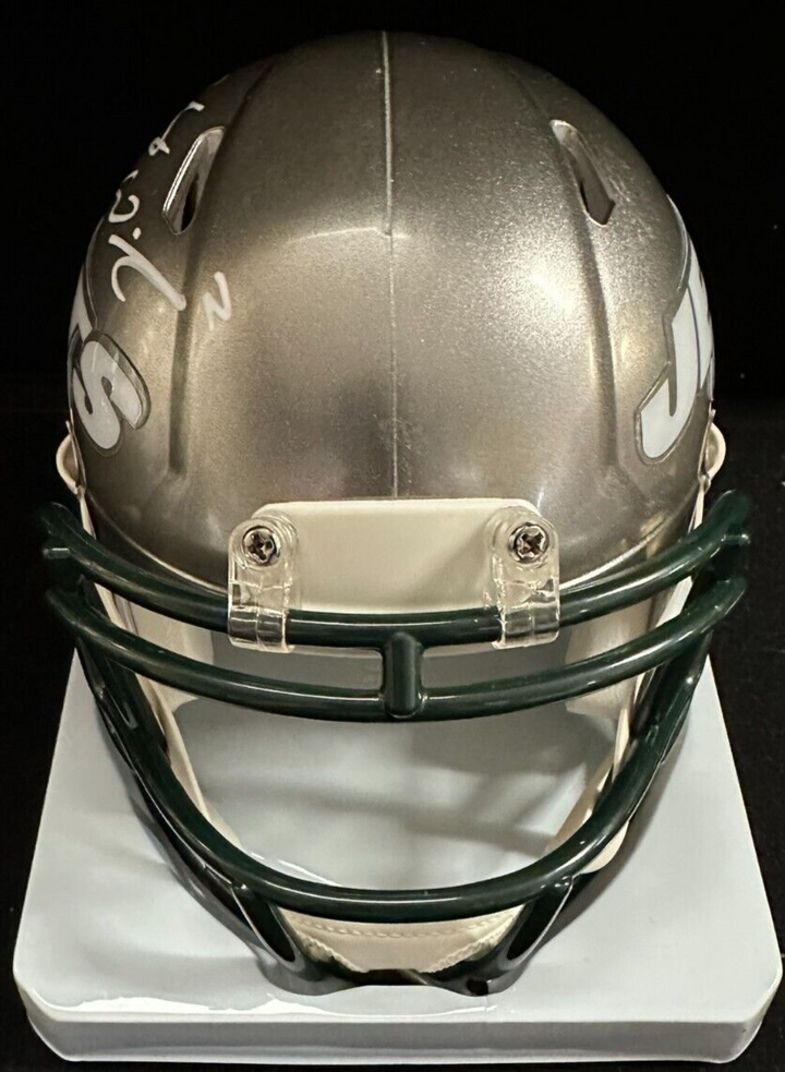 Zach Wilson Autographed New York Jets Riddel Speed Mini Helmet NFL