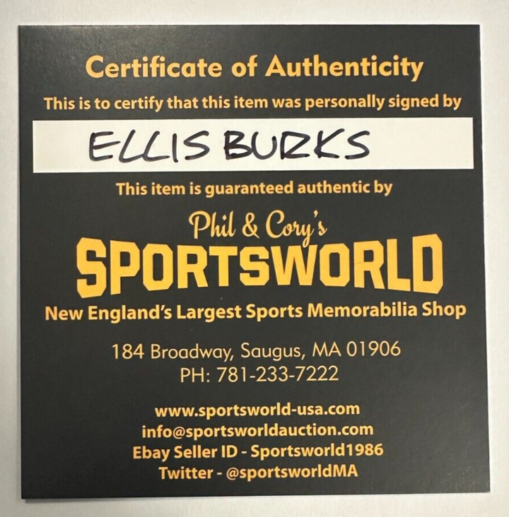 Ellis Burks Autographed Rawlings Gold Glove Baseball W/ 1990 GG Insc Red Sox