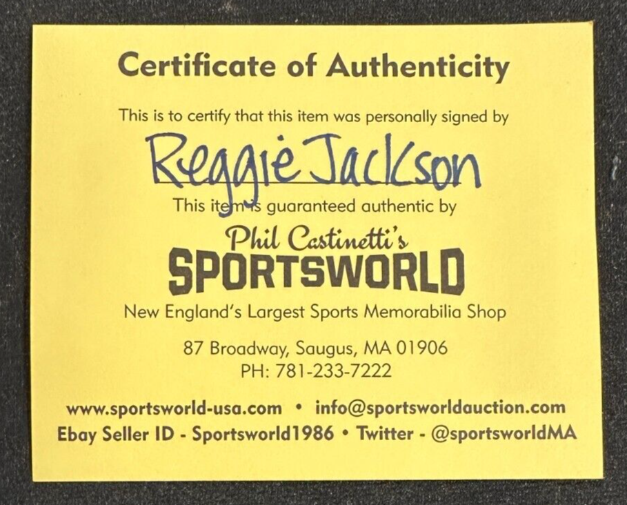 Reggie Jackson Autographed Official Major League Baseball HOF Yankees