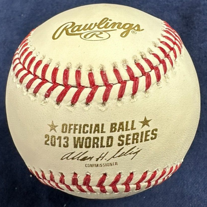 David Ortiz Autographed Official 2013 World Series Game Issued Baseball BAS