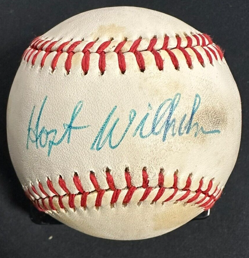 Hoyt Wilhelm Autographed Official National League Baseball HOF JSA