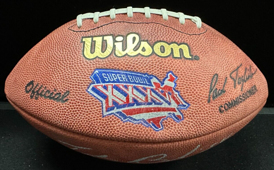Tedy Bruschi Signed Wilson Super Bowl XXXVI Football Patriots W/ SB 36 Champ
