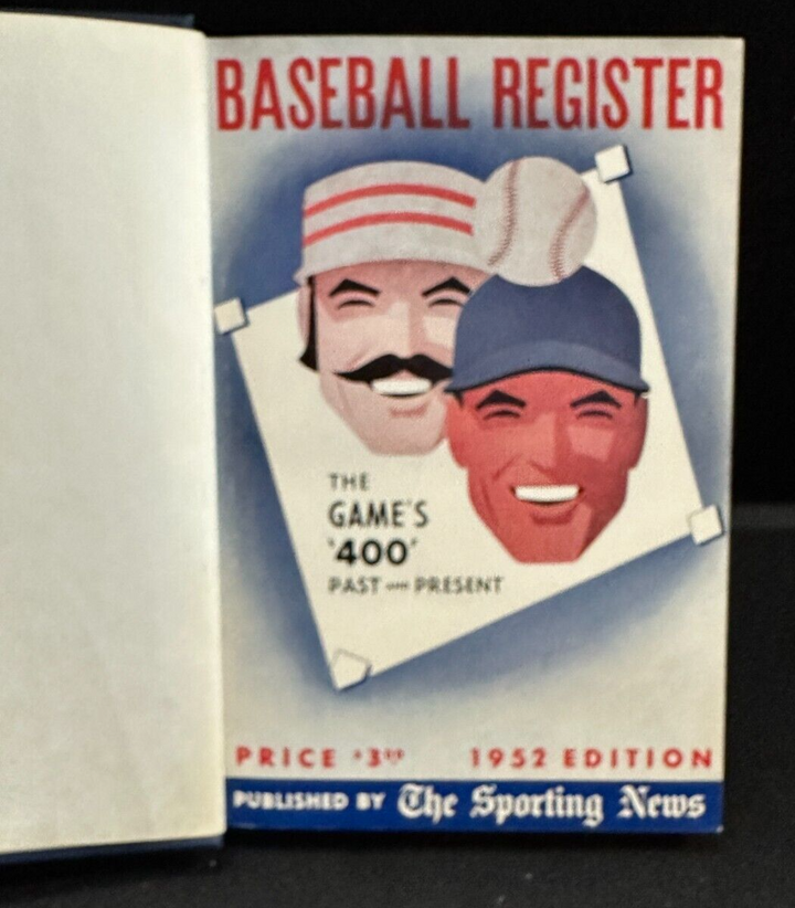 Vintage The Sporting News 1952 Baseball Register Hardcover Book Rare