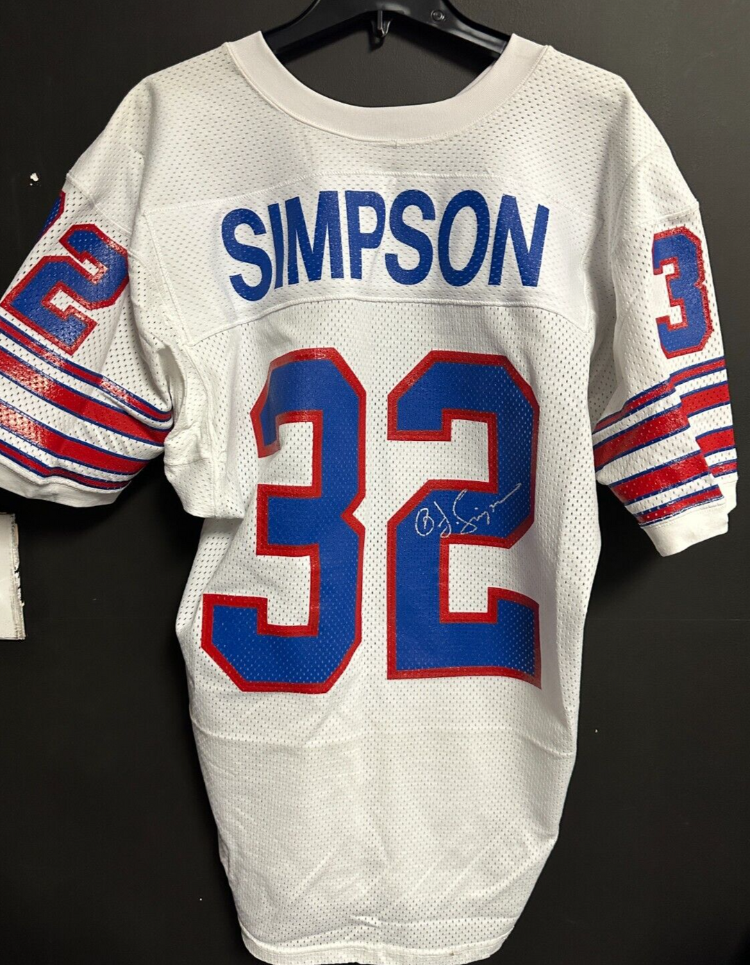 O.J. Simpson Autographed Buffalo Bills Authentic Jersey HOF BAS