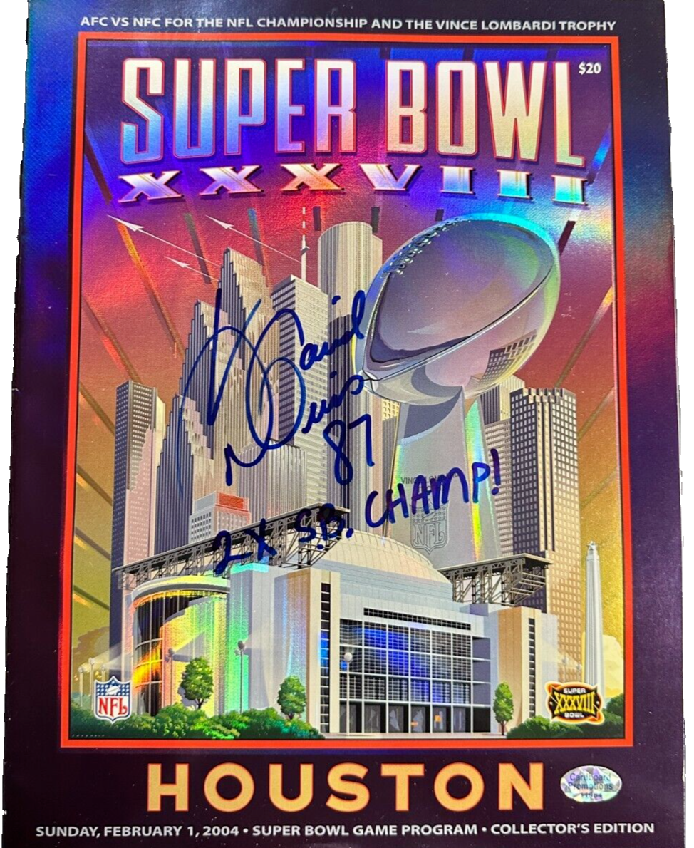 David Givens Autographed Super Bowl XXXVIII Program W/ 2x SB Champ!