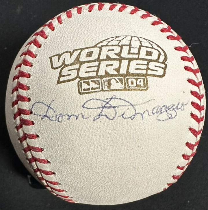 Dom DiMaggio Autographed 2004 World Series Baseball MLB Hologram