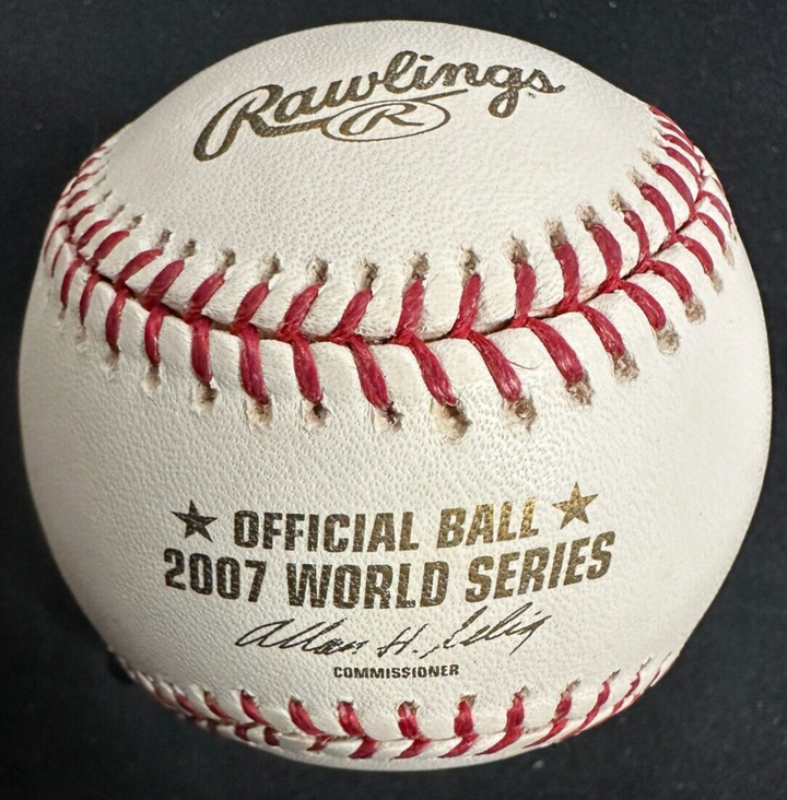 Jason Varitek Autographed Official 2007 World Series Baseball Red Sox