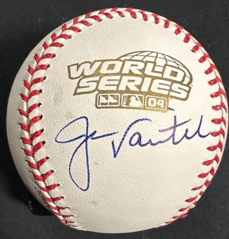 Jason Varitek Signed 2004 World Series Baseball MLB Holo Boston Red Sox