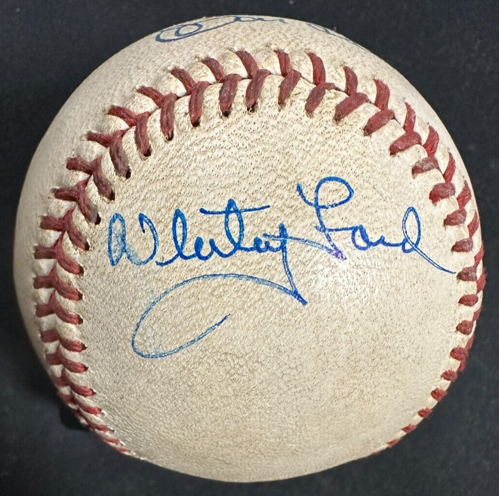 Whitey Ford & Don Larsen Autographed American League Baseball BAS HOF Yankees