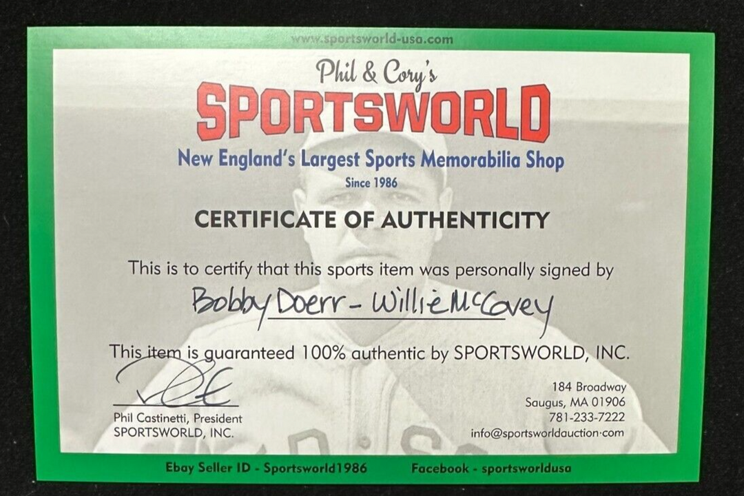1986 Baseball Hall of Fame Autographed Program Willie McCovey & Bobby Doerr