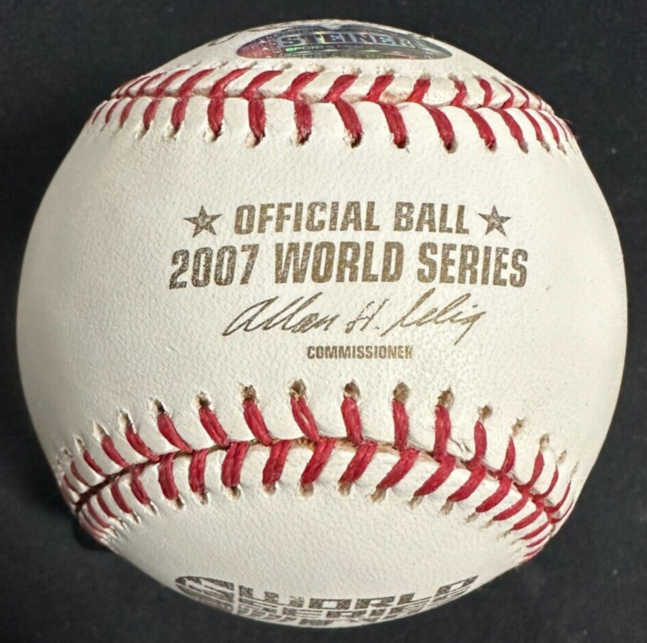 Josh Beckett Autographed Official 2007 World Series Baseball Red Sox
