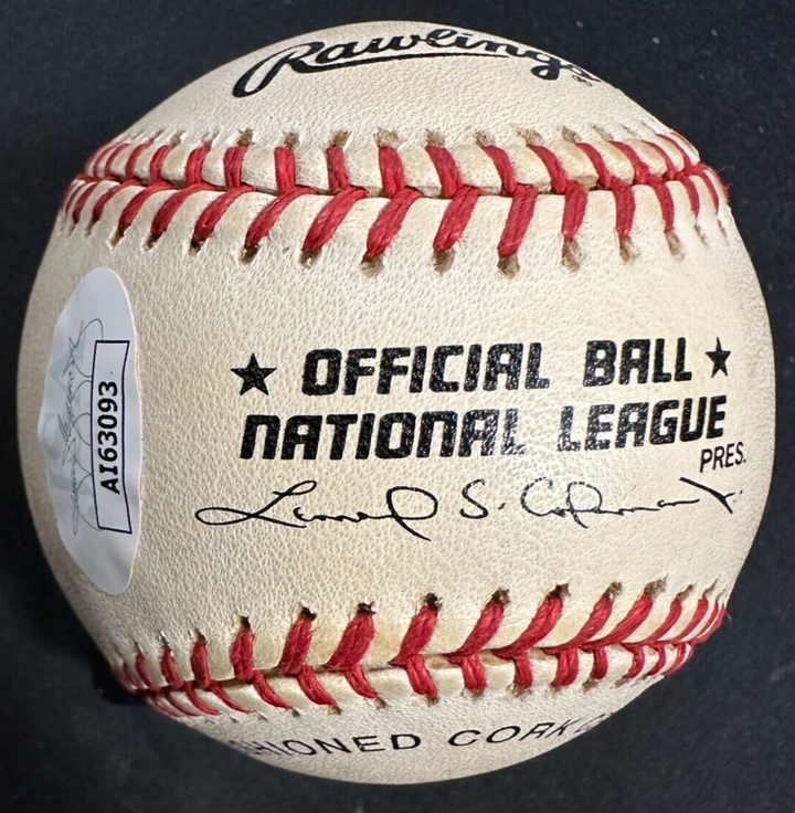 Duke Snider Autographed Leonerd Coleman National League Baseball JSA
