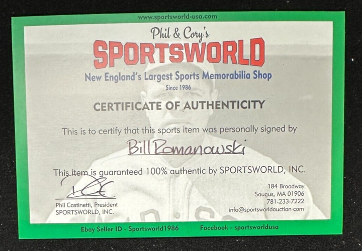 Bill Romanowski Autographed Wilson Official NFL Football Broncos
