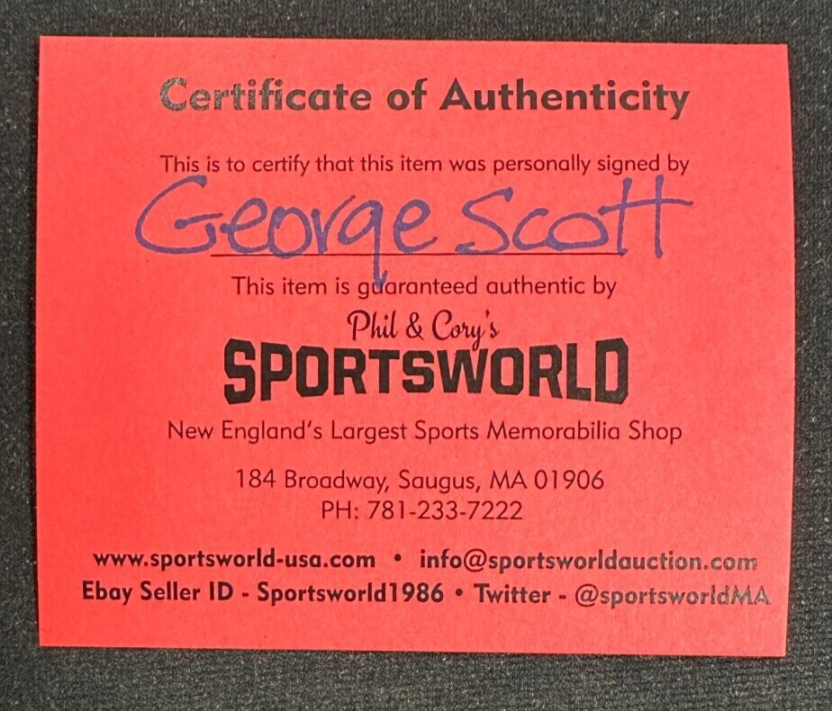 George Scott Autographed Official American League Baseball Red Sox