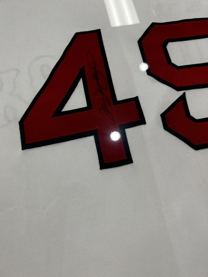 Tim Wakefield Signed Red Sox Jersey In Custom Frame. W/ 8x10. COA