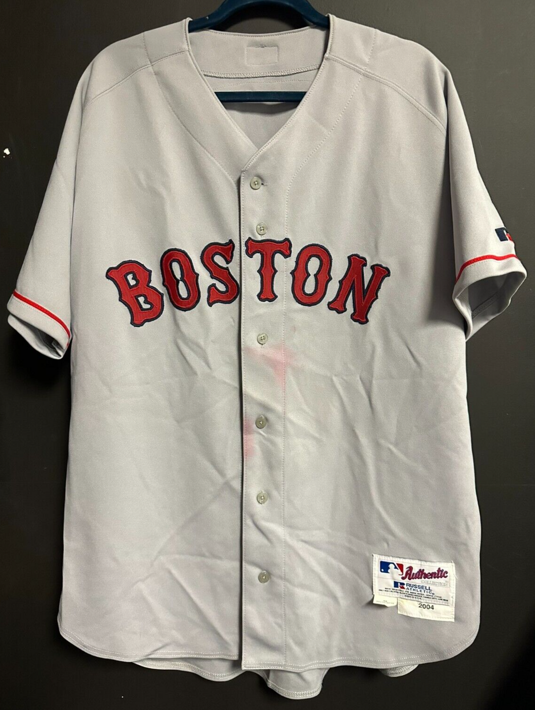 2004 Terry Francona Game Worn Boston Red Sox Road Jersey World Series Champions