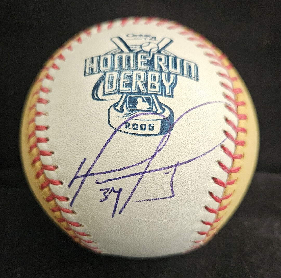 David Ortiz 2005 Home Run Derby 2nd Round Game Used Signed Baseball Out #10 RARE