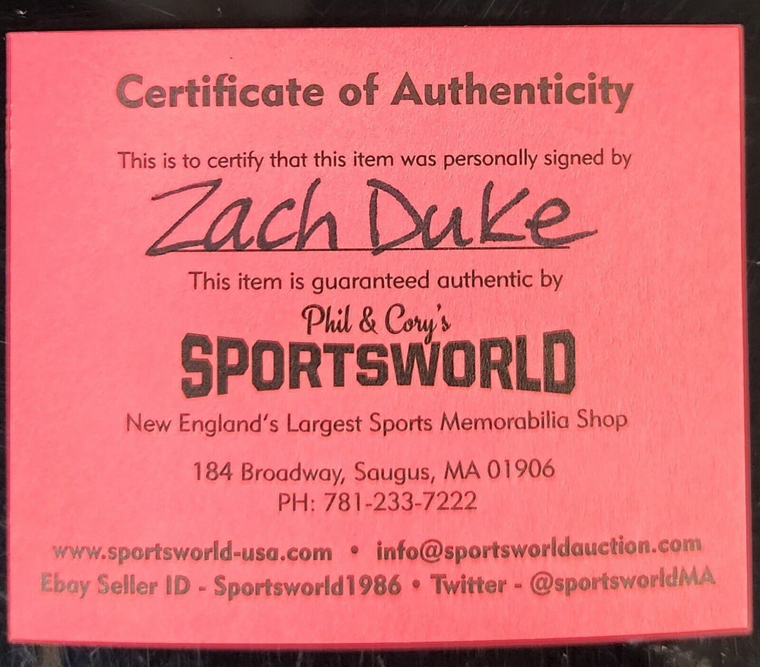 Zach Duke Signed Major League Baseball Pittsburgh Pirates COA