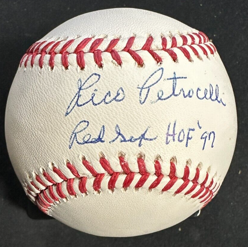 Rico Petrocelli Autographed OML Baseball W/ Red Sox HOF 97 Insc Fanatics Red Sox