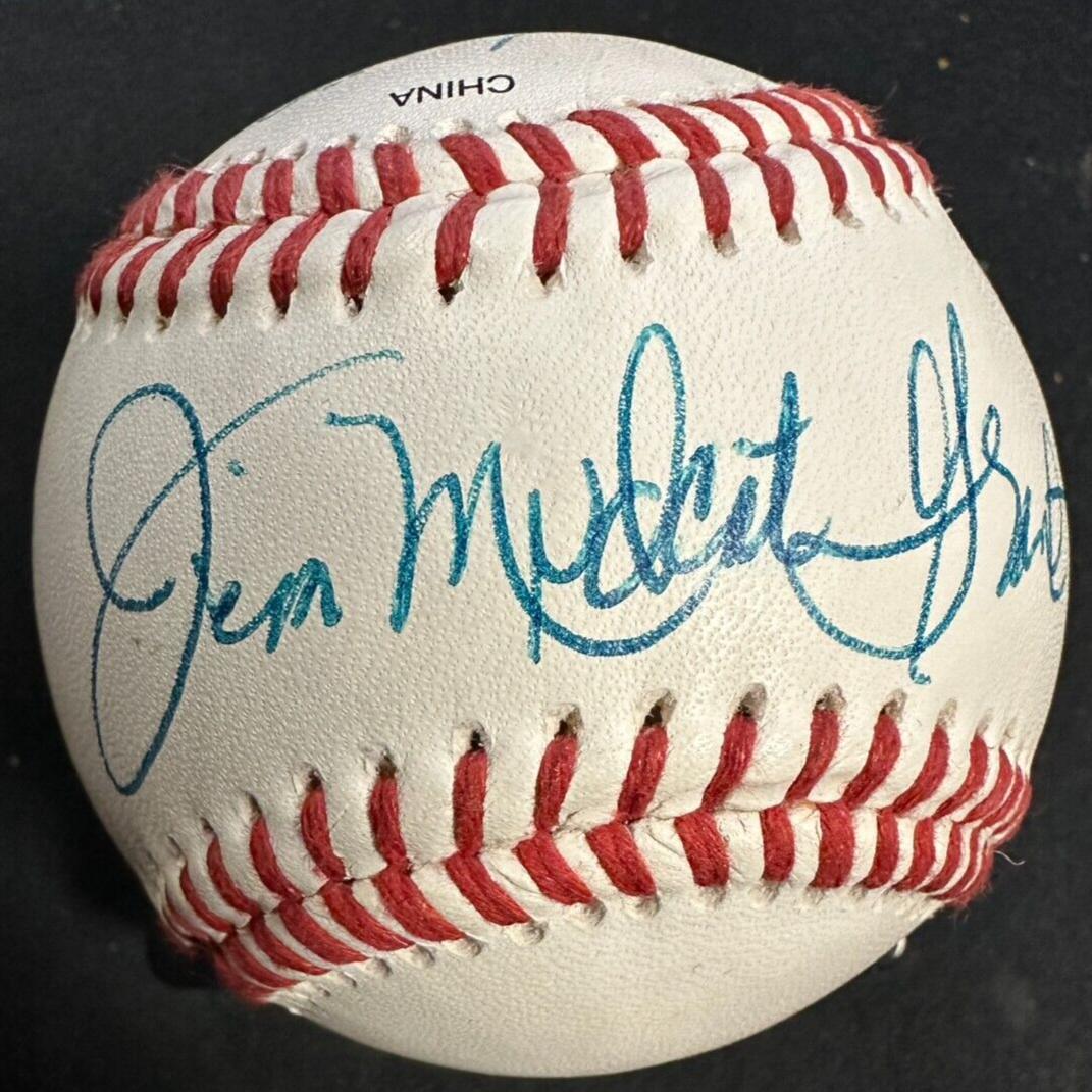 Jim Mudcat Grant Autographed Major League Baseball W/ 65 Season 21-7