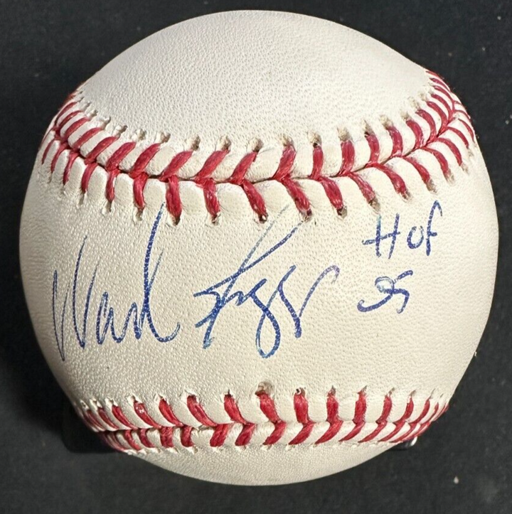 Wade Boggs Autographed OML Baseball W/ HOF 05 Insc MLB & Fanatics Red Sox