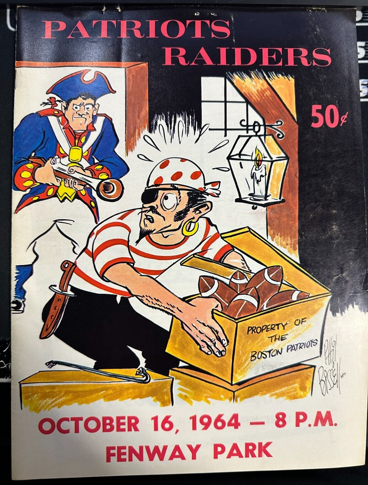 October 16, 1964 Boston Patriots & Oakland Raiders Program AFL