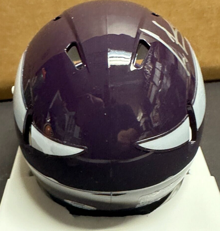 Cris Carter Autographed Minnesota Vikings Speed Mini Helmet NFL