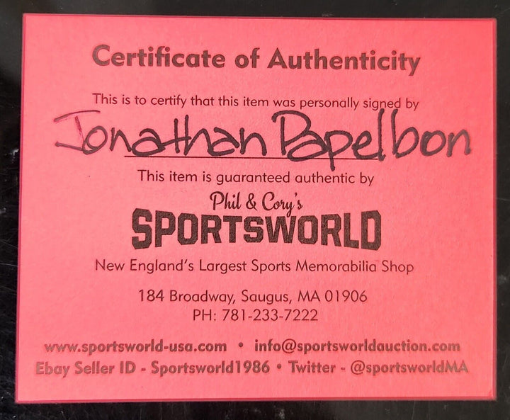 Jonathan Papelbon Signed 2007 World Series Baseball Boston Red Sox Steiner COA