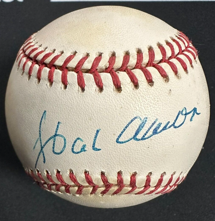 Hank Aaron Autographed Official National League Baseball BAS Braves