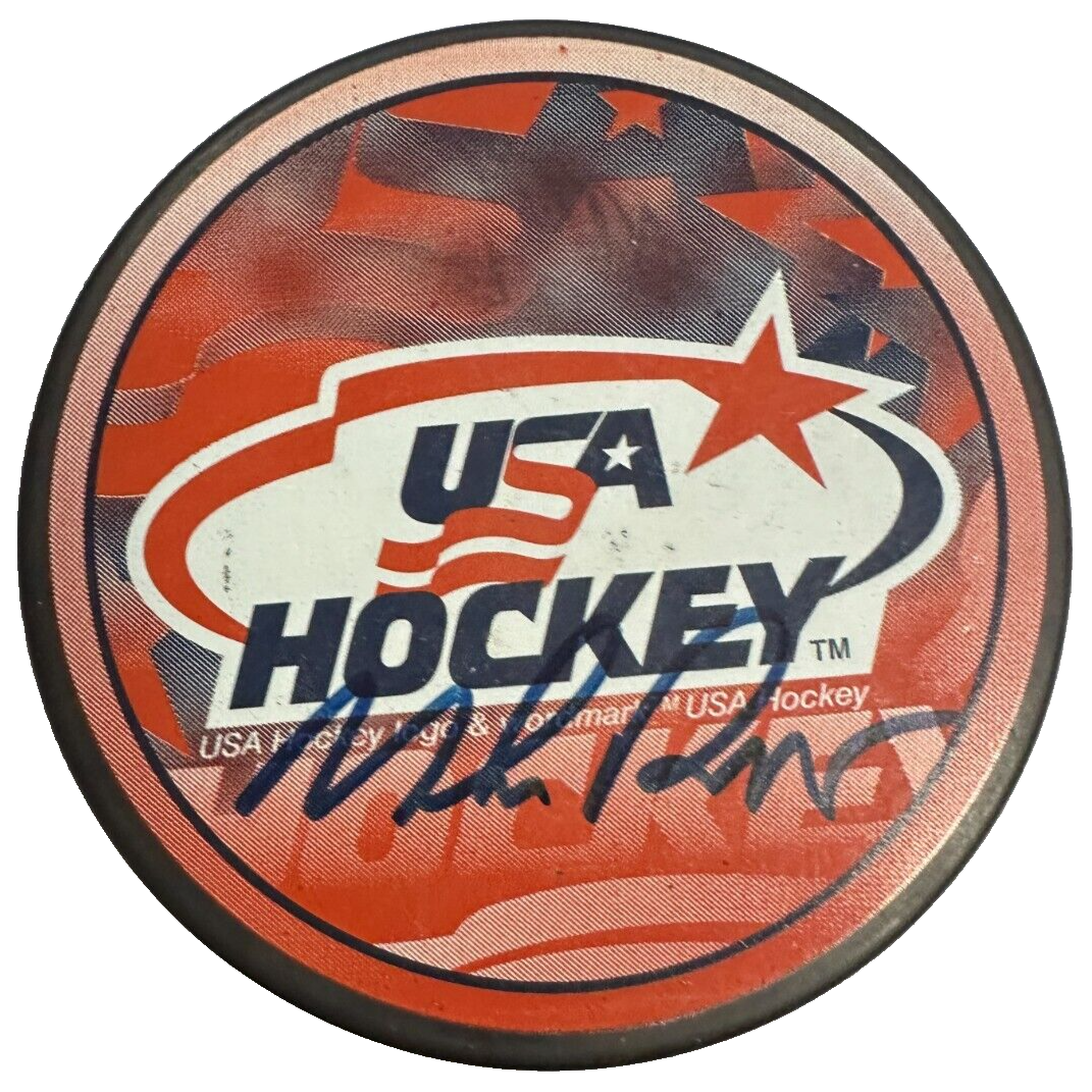 Mike Richter Autographed Team USA Hockey Puck Steiner Sports