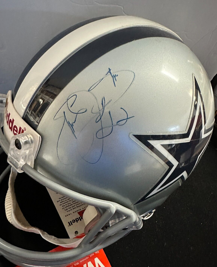 Emmitt Smith Autographed Dallas Cowboys Full Size Authentic Helmet NFL BAS