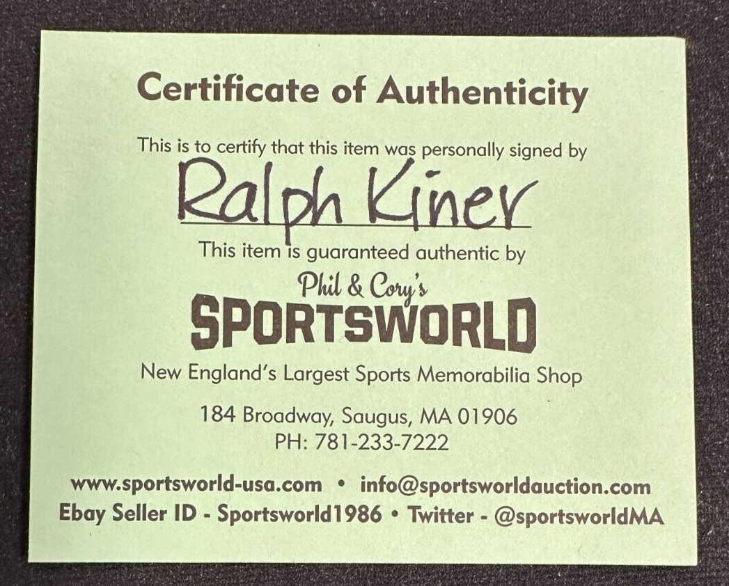 Ralph Kiner Autographed Official National League Baseball W/ HOF 1975