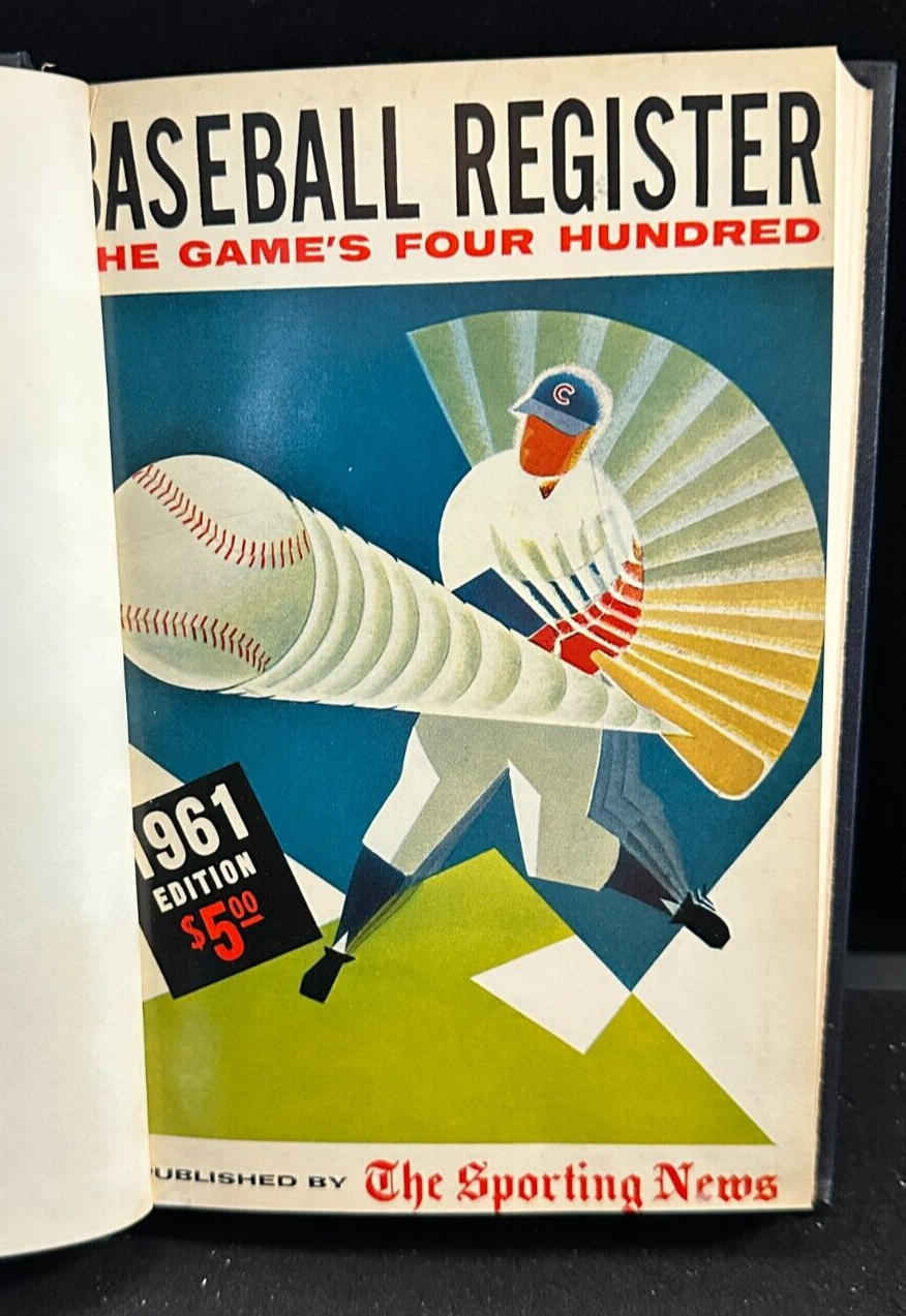 Vintage The Sporting News 1961 Baseball Register Hardcover Book Rare