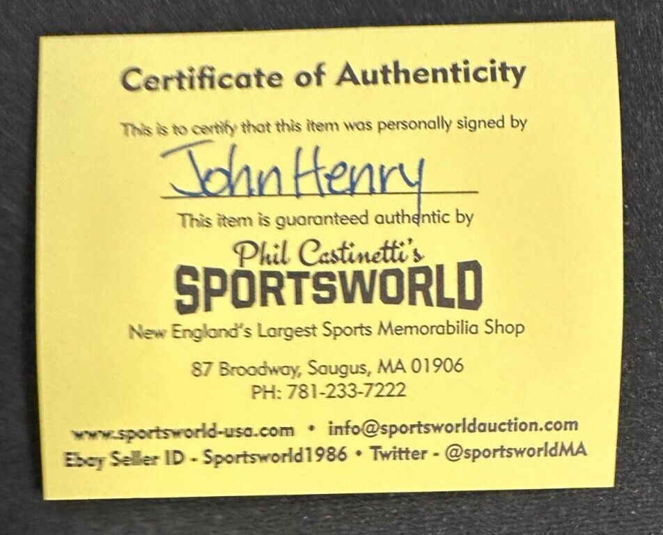 John Henry Autographed 2018 World Series Baseball Boston Red Sox