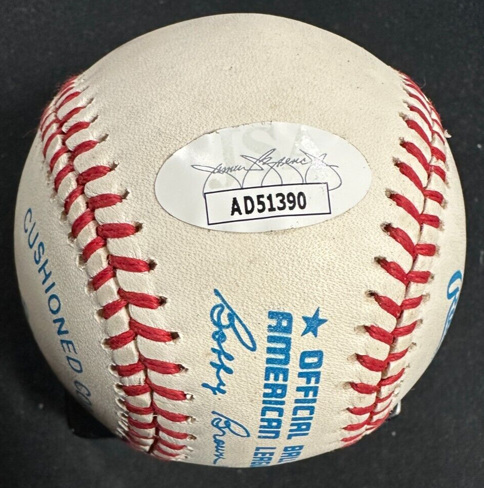 Frank Thomas Autographed Bobby Brown American League Baseball JSA