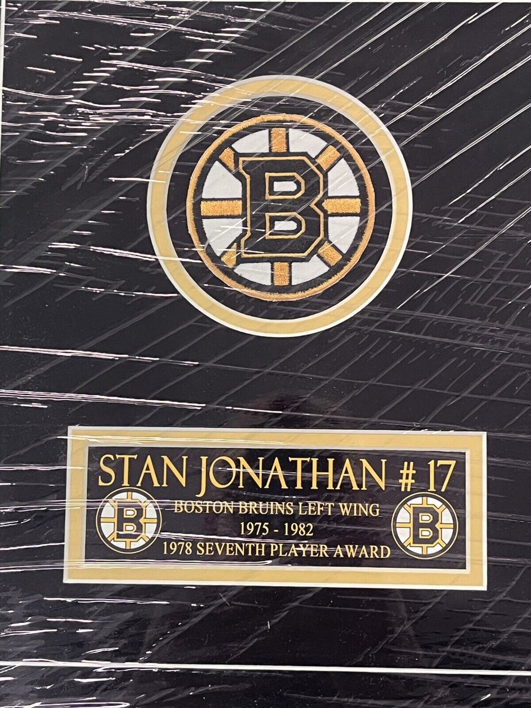 Stan Jonathan Signed Framed Jersey Boston Bruins Sportsworld COA