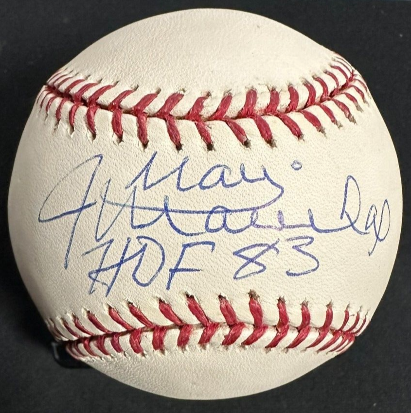 Juan Marichal Autographed OML Baseball W/ HOF 83 Inscription Giants