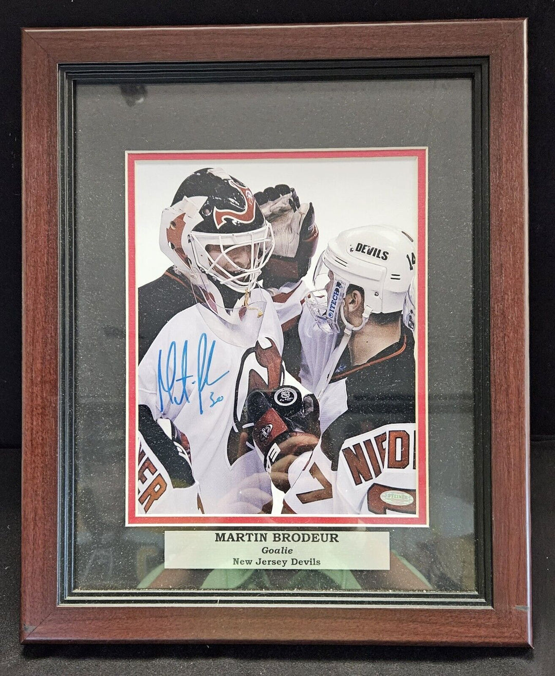 Martin Brodeur Signed 8x10 Framed Photo Steiner COA New Jersey Devils NHL HOF