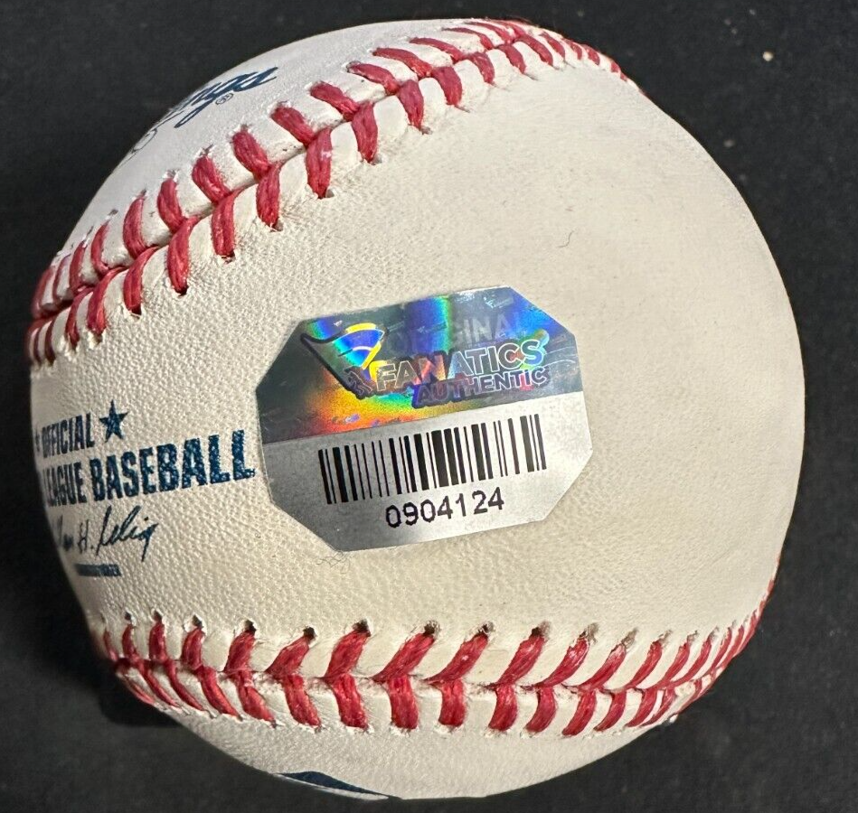 Xander Bogaerts Autographed OML Baseball W/8-20-2013 MLB Debut Insc Red Sox