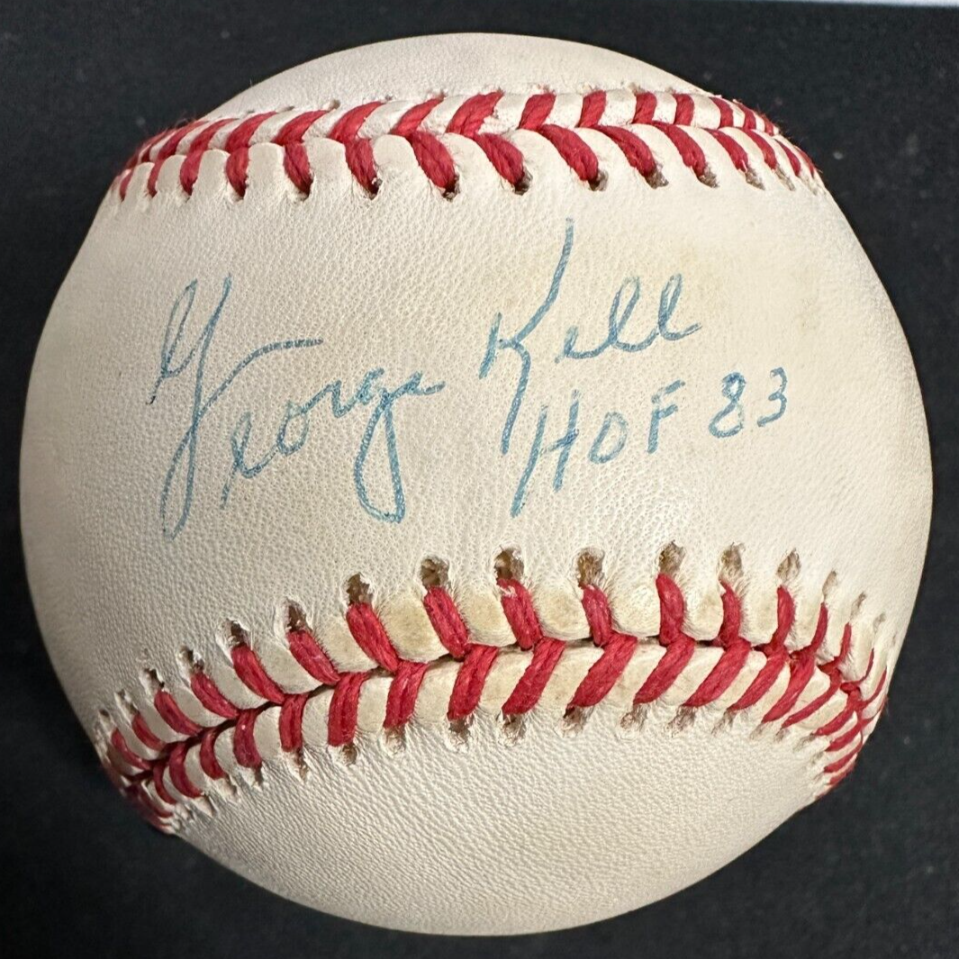 George Kell Autographed Bobby Brown American League Baseball W/ HOF 83 PSA/DNA