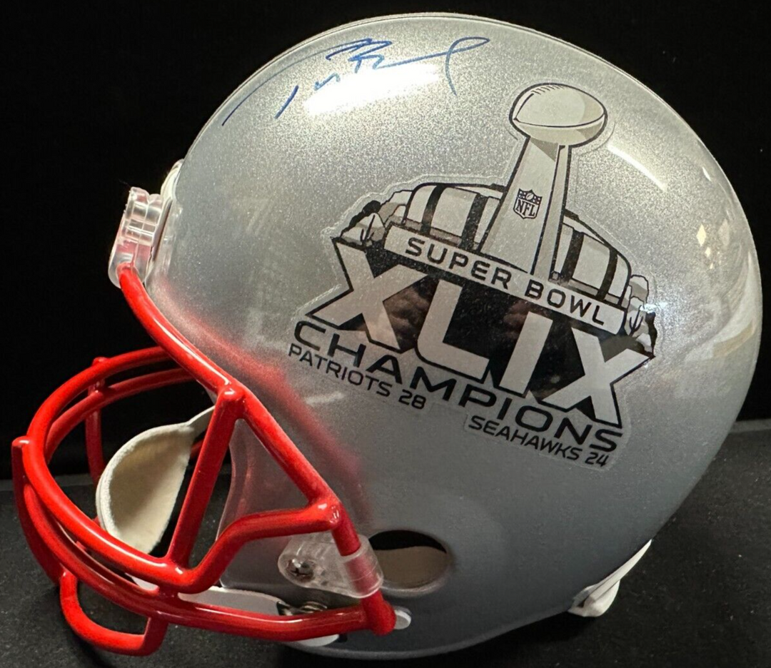 Tom Brady Autographed Super Bowl XLIX Champions Helmet Patriots TriStar