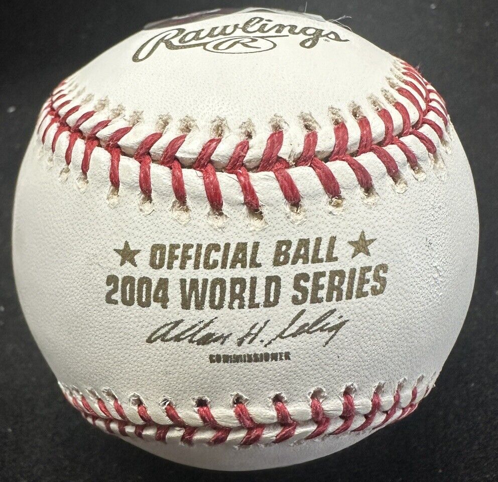 David Ortiz Autographed Official 2004 World Series Baseball Red Sox BAS Red Sox